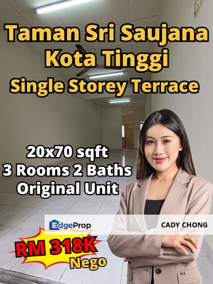 Taman Sri Saujana @ Kota Tinggi Single Storey Terrace House For Sale, Johor, Kota Tinggi