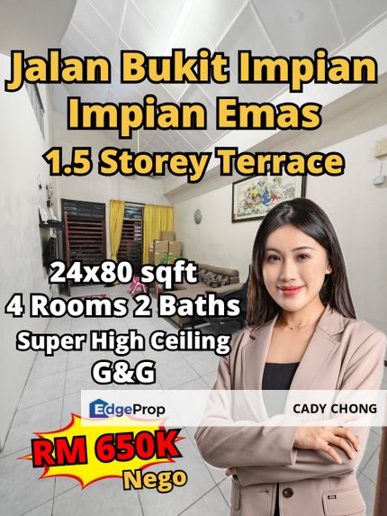 Jalan Bukit Impian Impian Emas 1.5 Storey Terrace House For Sale, Johor, Skudai