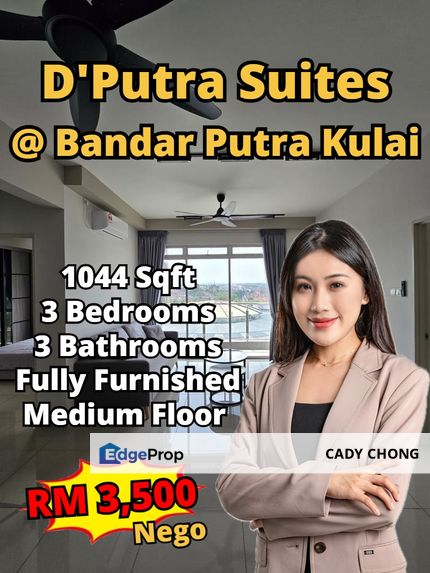 D'Putra Suites @ Bandar Putra Kulai Fully Furnished For Rent, Johor, Kulai