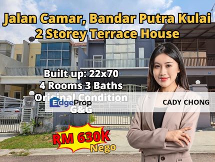 Bandar Putra Kulai Double Storey Terrace House Original Unit For Sale, Johor, Kulai