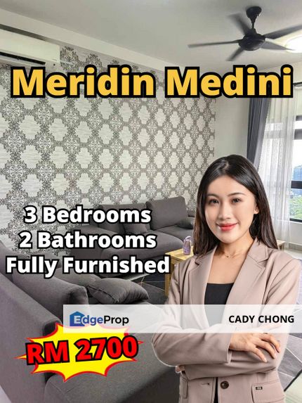 Meridin Medini 3 Bedrooms Fully Furnished For Rent, Johor, 