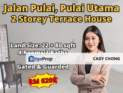 Pulai Utama Double Storey Terrace House Renovated Unit For Sale, Johor, Skudai