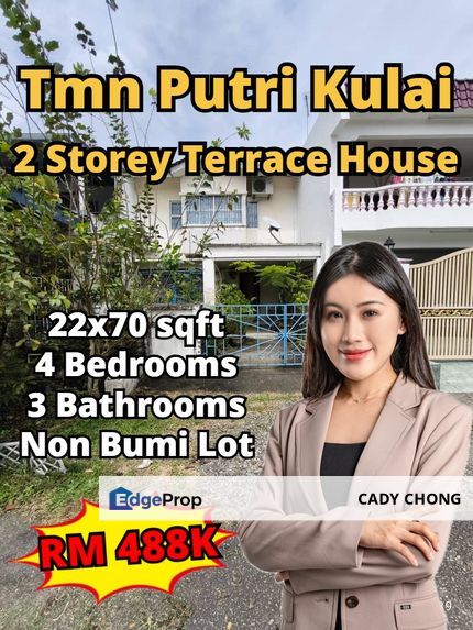 Taman Putri Kulai Double Storey Terrace House For Sale, Johor, Kulai