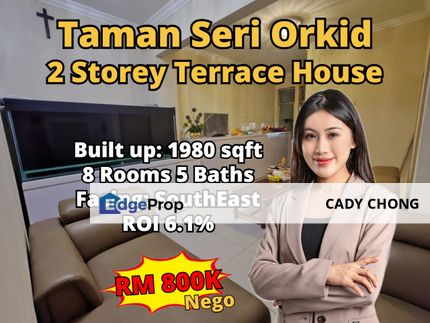 Taman Seri Orkid Double Storey Terrace House For Sale, Johor, Skudai