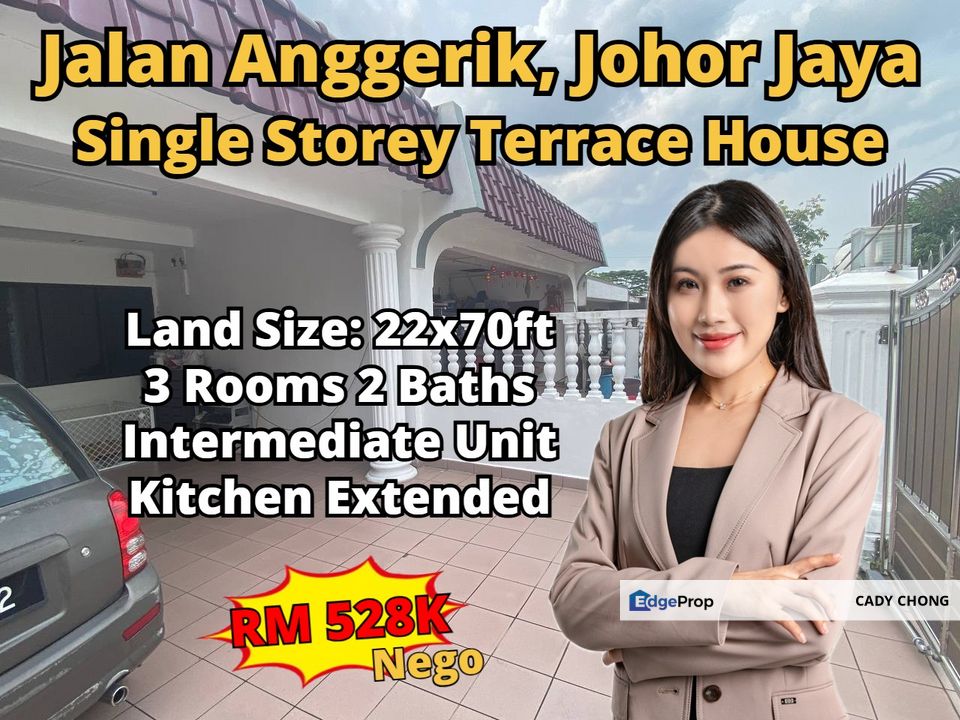 Johor Jaya Jalan Anggerik Single Storey Terrace House For Sale for Sale ...