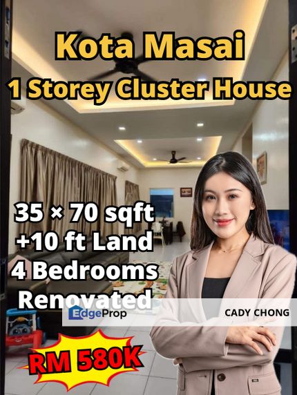 Kota Masai Single Storey Cluster House Renovated For Sale, Johor, Pasir Gudang