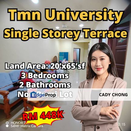 Taman Universiti Single Storey Terrace House For Sale, Johor, Skudai