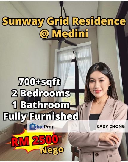 Sunway GRID Residence @ Medini 2 Bedrooms Fully Furnished For Rent, Johor, 