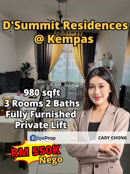 D'Summit Residences @ Kempas Utama Fully Furnished Private Lift For Sale, Johor, Johor Bahru