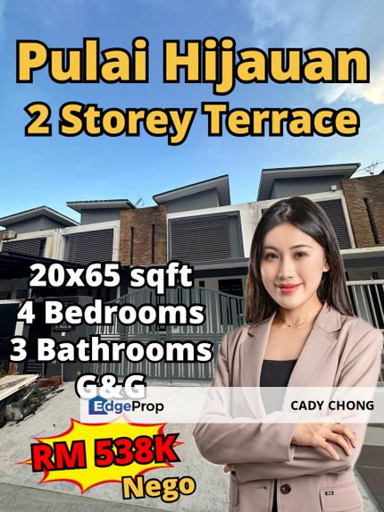 Taman Pulai Hijauan Double Storey Terrace House For Sale, Johor, Kangkar Pulai