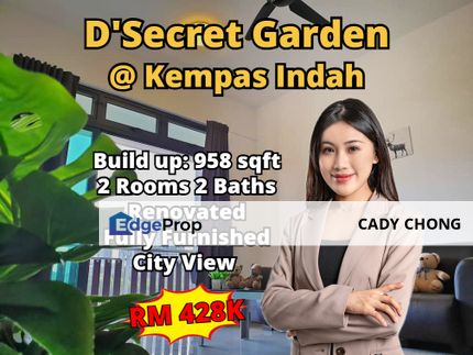 D'Secret Garden@ Kempas Indah 2 Bedrooms Renovated Fully Furnished Unit For Sale, Johor, Johor Bahru