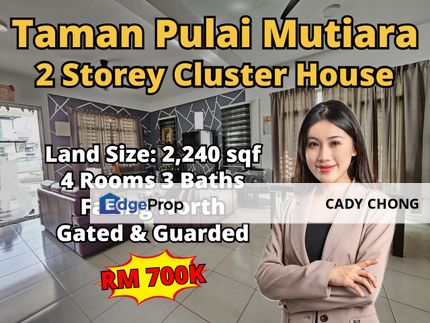 Taman Pulai Mutiara 2 Storey Cluster House For Sale, Johor, Kangkar Pulai