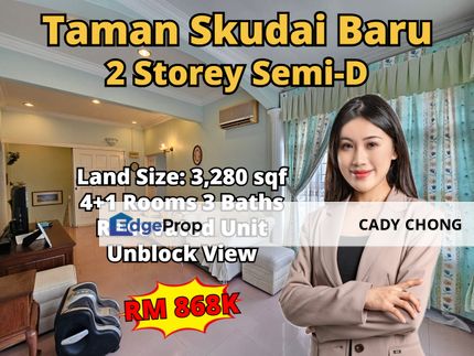 Taman Skudai Baru Double Storey Semi-D Renovated Unit For Sale, Johor, Skudai