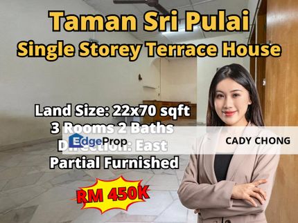 Taman Sri Pulai Single Storey Terrace House For Sale, Johor, Skudai