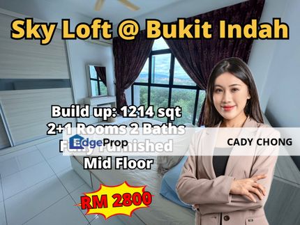 Sky Loft Premium Suites Bukit Indah 2+1 Bedrooms Fully Furnished For Rent, Johor, Johor Bahru