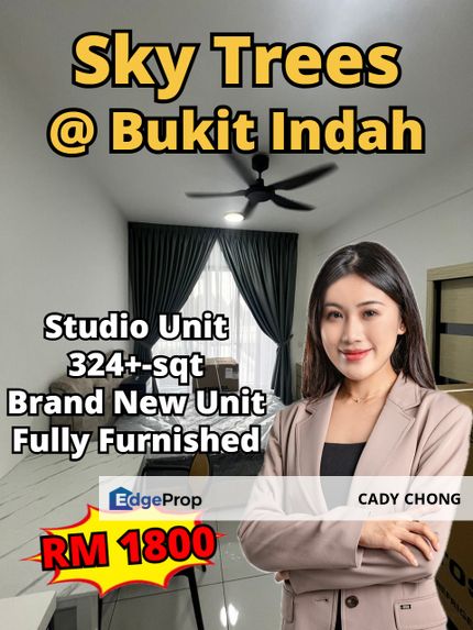 Sky Trees @ Bukit Indah Studio Fully Furnished For Rent, Johor, Nusajaya