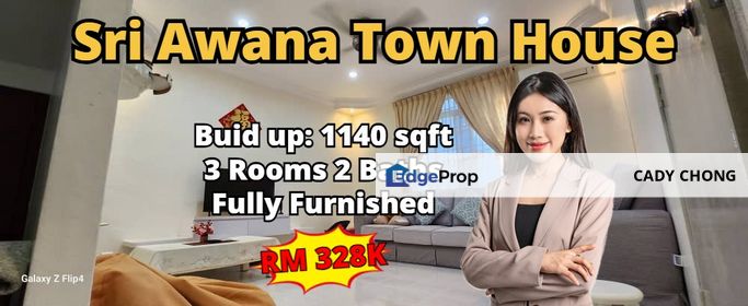 Sri Awana Townhouse @ Taman Selesa Jaya Fully Furnished For Sale, Johor, Skudai