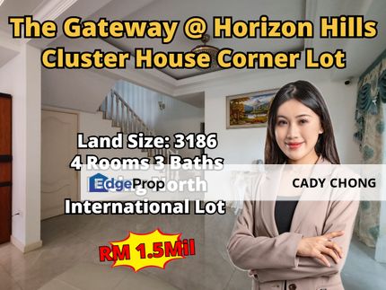 The Gateway @ Horizon Hills Double Storey Cluster House Corner Lot For Sale, Johor, Nusajaya