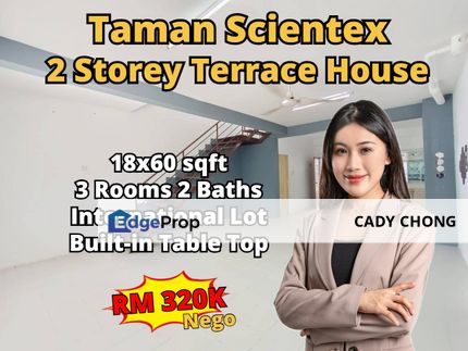 Taman Scientex Double Storey Terrace House For Sale, Johor, Pasir Gudang