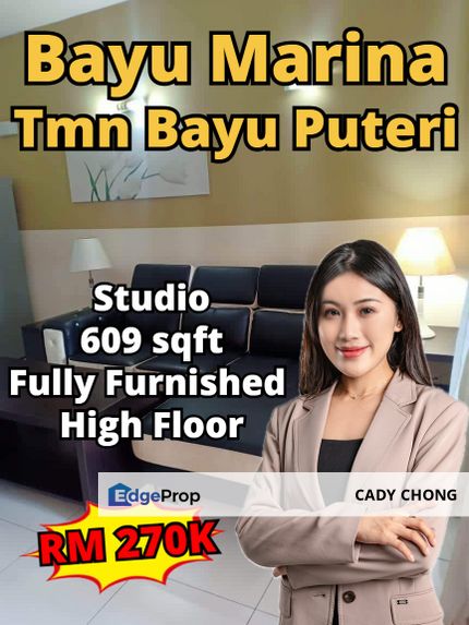 Bayu Marina @ Taman Bayu Puteri Studio Fully Furnished For Sale, Johor, Johor Bahru