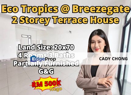 Eco Tropics @ Breezegate Clovercott 2 Storey Terrace House For Sale, Johor, Masai