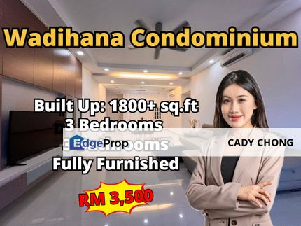 Wadihana Condominium 3 Bedrooms Fully Furnished For Rent, Johor, Johor Bahru