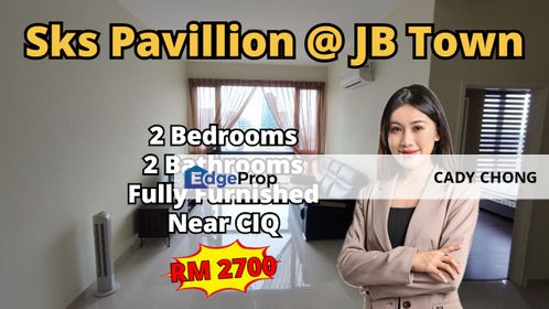 SKS Pavillion @ Town Area 2 Bedrooms Fully Furnished For Rent, Johor, Johor Bahru