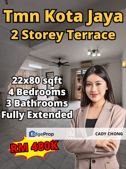 Taman Kota Jaya @ Kota Tinggi Double Storey Terrace House Fully Extended For Sale, Johor, Kota Tinggi