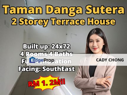 Taman Danga Sutera Double Storey Terrace House Fully Renovation Unit For Sale, Johor, Skudai