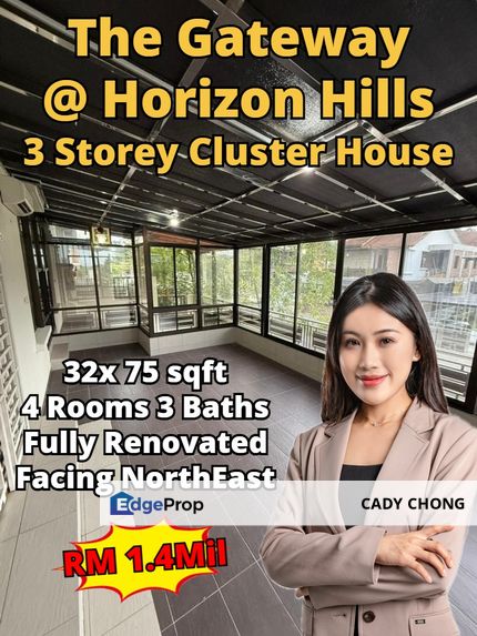 The Gateway @ Horizon Hills 3 Storey Cluster House Fully Renovated For Sale, Johor, Nusajaya