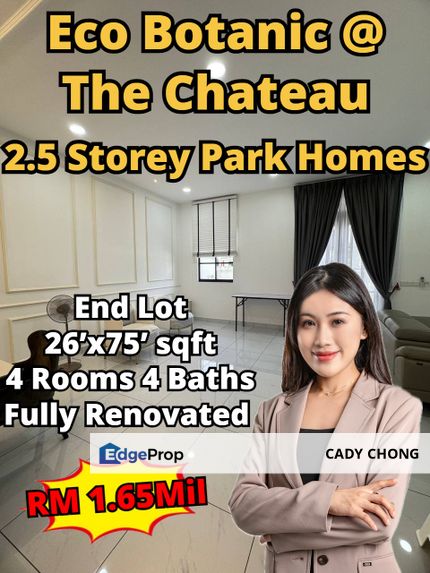 Eco Botanic @ The Chaetau 2.5 Storey Park Homes End Lot Fully Renovated For Sale, Johor, Nusajaya