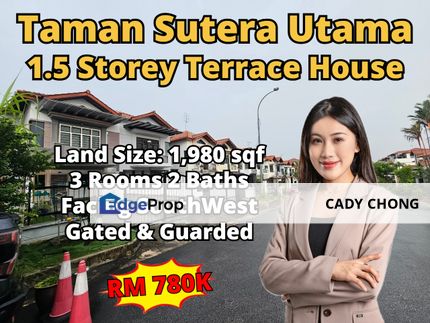 Taman Sutera Utama 1.5 Storey Terrace House Original Condition For Sale, Johor, Skudai