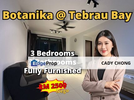 Botanika @ Tebrau Bay 3 Bedrooms Fully Furnished Near CIQ For Rent, Johor, Johor Bahru