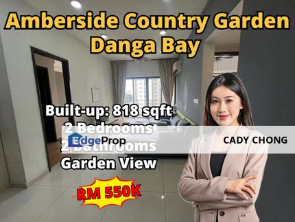 Amberside Country Garden @ Danga Bay 2 Bedrooms Garden View Partial Furnished For Sale, Johor, Johor Bahru