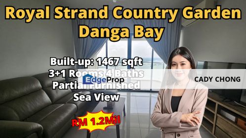 Royal Strand Country Garden Danga Bay 3+1 Bedrooms Sea View For Sale, Johor, Johor Bahru