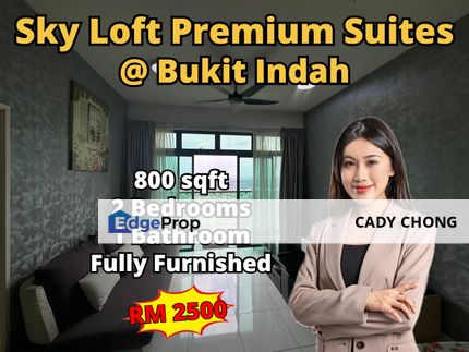 Sky Loft Premium Suites @ Bukit Indah 2 Bedrooms Fully Furnished For Rent, Johor, Johor Bahru