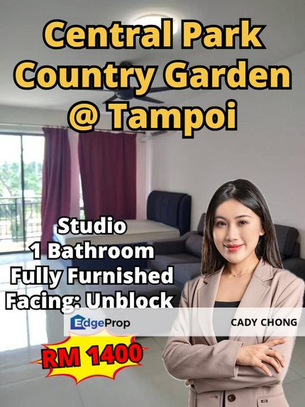 Central Park Country Garden @ Tampoi Studio Fully Furnished For Rent, Johor, Johor Bahru