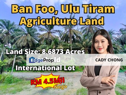 Ban Foo @ Ulu Tiram Agriculture Land For Sale, Johor, Ulu Tiram