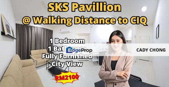 SKS Pavillion @ Town Area 1 Bedroom Fully Furnished For Rent, Johor, Johor Bahru