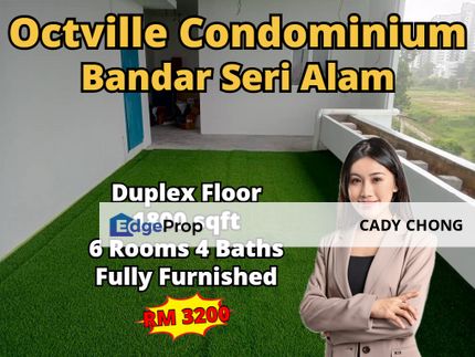 Octville Condominium Duplex Floor Fully Furnished For Rent, Johor, Masai