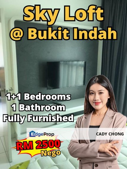 Sky Loft Premium Suites @ Bukit Indah 1+1 Bedrooms Fully Furnished For Rent, Johor, Johor Bahru