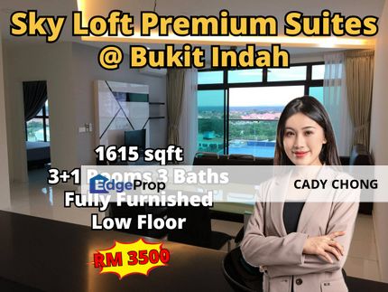 Sky Loft Premium Suites @ Bukit Indah 3+1 Bedrooms Fully Furnished For Rent, Johor, Johor Bahru