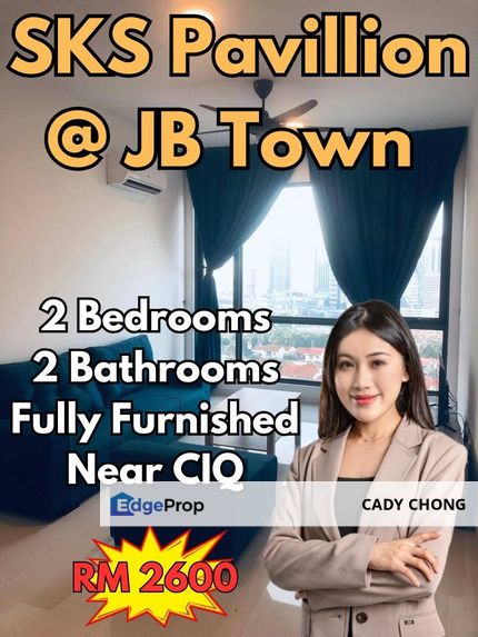 SKS Pavillion @ Town Area 2 Bedrooms Fully Furnished For Rent, Johor, Johor Bahru