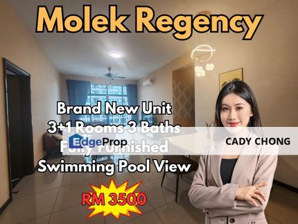 Molek Regency 3+1 Bedrooms Fully Furnished Brand New Unit For Rent, Johor, Johor Bahru