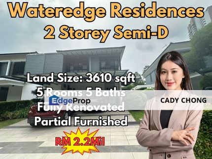 WaterEdge Residences @ Senibong Cove Double Storey Semi-D Fully Renovated Unit For Sale, Johor, Masai