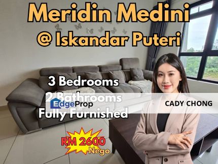 Meridin Medini 3 Bedrooms Fully Furnished For Rent, Johor, 