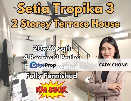 Setia Tropika 3 Double Storey Terrace House Fully Renovated & Fully Furnished For Sale, Johor, Setia Tropika