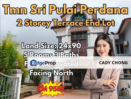 Taman Sri Pulai Perdana Double Storey Terrace House End Lot Fully Renovated Unit For Sale, Johor, Skudai