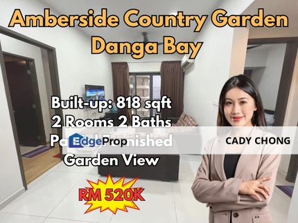 Amberside Country Garden @ Danga Bay 2 Bedrooms For Sale, Johor, Johor Bahru