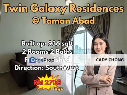 Twin Galaxy @ JB Town 2 Bedrooms Fully Furnished For Rent, Johor, Johor Bahru